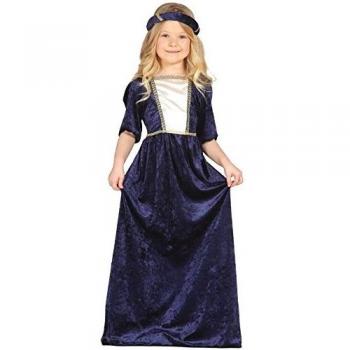 Dame médiévale Bleue 5-6 ans fille