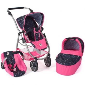 CHIC2000 Kombi-Puppenwagen Emotion 2.0, Konfetti, inkl. Babywanne, Sportwagenaufsatz und Autositz
