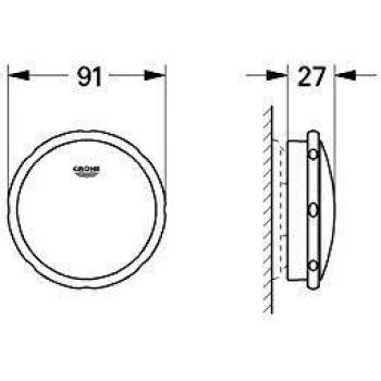 Grohe Talento Chrome Drain and Overflow