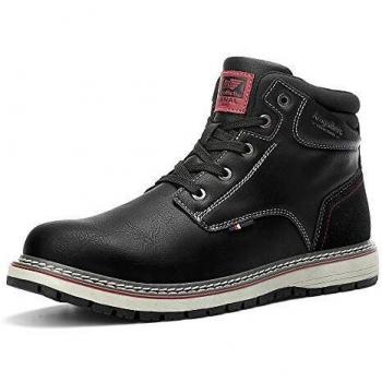 AX BOXING Stivali Uomo Fodera Calda Stivaletti Invernali All'aperto Scarpe Trekking Montagna Taglia 41-46 (Nero, numeric_41)