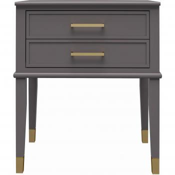 CosmoLiving Mesa Centro con Cajón en MDF Gris