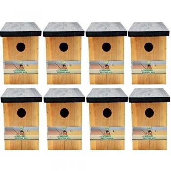 6 x Pressure Treated Wooden Bird Nesting Box