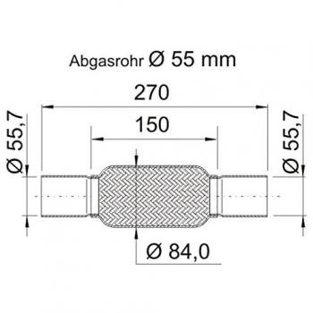 Tubo flessibile di scappamento ERNST 460507