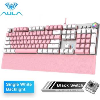 AULA 104-Key Mechanical Gaming Keyboard with White Backlight