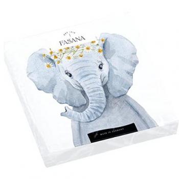 Fasana 20 Servietten Elefantendesign 33x33cm