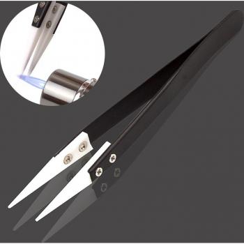 Stainless Steel Handle Anti-Static Tweezers