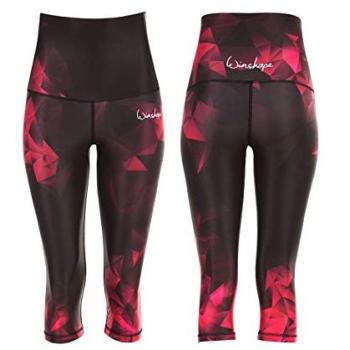 HWL202: Pantaloni Sportivi Winshape in Rosso Rubino & Nero