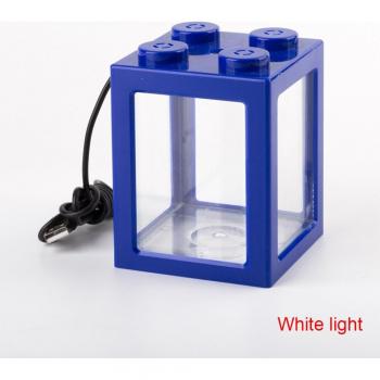 Mini USB Aquarium with LED Light and Fish