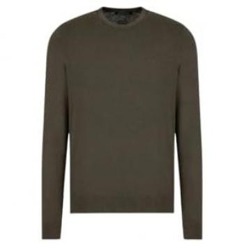 Armani Exchange Military Green Round Neck Sweater XL Male