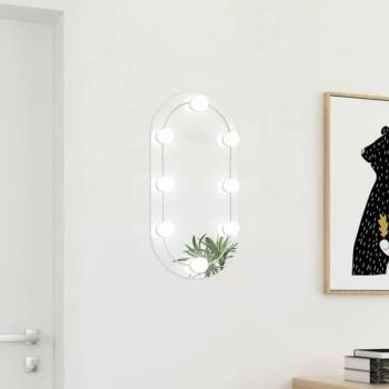 Miroir Lumineux 60 cm, Forme Ovale – Argent – Bains & SPA