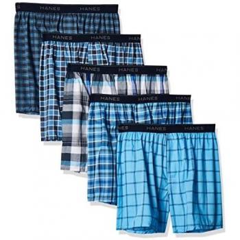 Hanes Ultimate Herren-Boxershorts, gewebt, feuchtigkeitsableitend, Baumwollmischgewebe, Multipack, Sortiert
