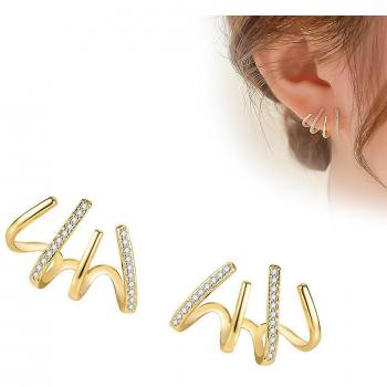 Modern Luxury Earrings: Pendientes Retro con Incrustaciones de Zircon