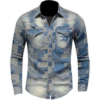 ZYYong Patchwork Denim Jacke