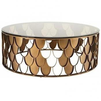 Casa Padrino Luxus Designer Couchtisch Antik Kupfer