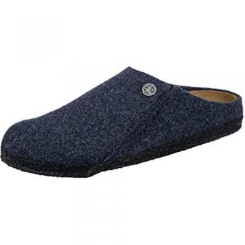 Birkenstock Zermatt Narrow Wool Felt Slippers, UK 4-4.5 Dk Blue