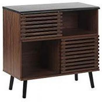 Armoire Beliani Style Rétro 80 cm Portes Coulissantes