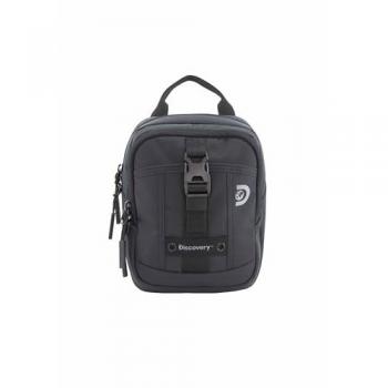 Discovery Schultertasche Shield, 2 Fächer, schwarz, 17 cm x 23 cm x 11 cm, rPet Polyester
