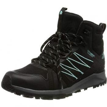 THE NORTH FACE Litewave Fastpack II Mid WP Damen Wanderschuhe, Schwarz/Türkis