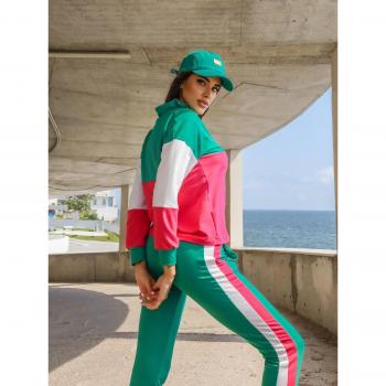 Issa Plus Laufhose in Grün und Karmesinrot
