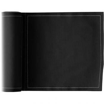 My Drap Schwarze Baumwoll‑Mittagsservietten – 25 Stück pro Rolle