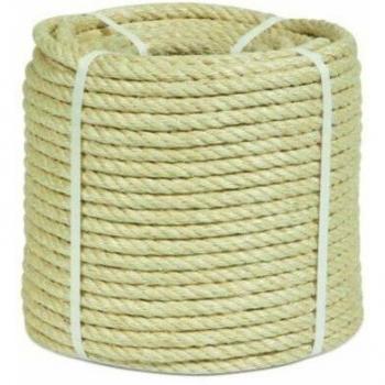 Cuerda HYC 08Mm de Sisal Natural 4 Cabos 100 Mt