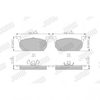 JURID 573833J Plaquettes de frein pour VW, AUDI, SKODA