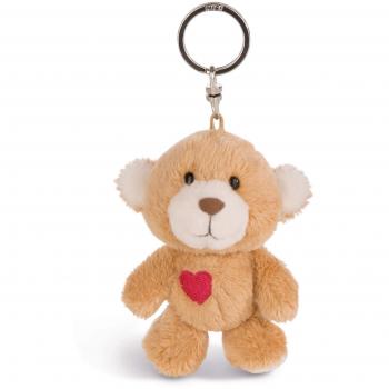 NICI 42601 Kuscheltier Schlüsselanhänger – hellbrauner LiebeBär