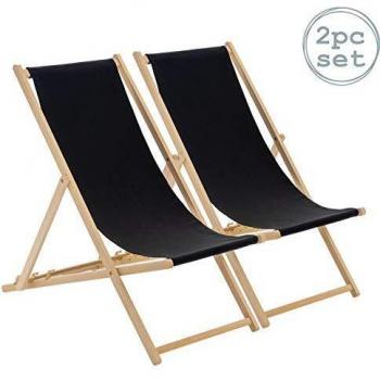 Harbour Housewares Traditional Adjustable Garden Deck Chair