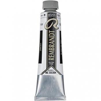 Zinkweiß Rembrandt OLEFARBE T9 104 – 40 ml für Malerei & Basteln