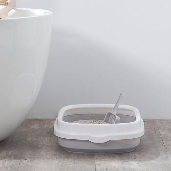 Hooded Cat Toilet with Open Top