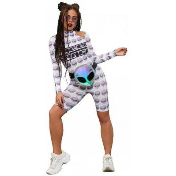 White Fever Need Space Unitard for Women XS