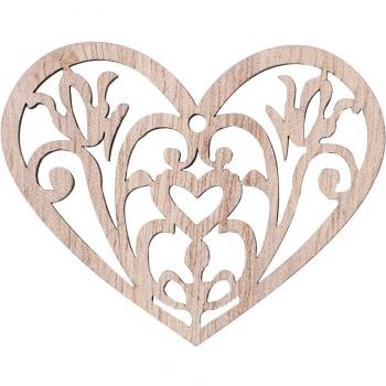 Mini Corazones Huesos de Madera Artesanal