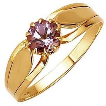 KLiNGEL Damen Ring 333 Gelbgold, Lilamit Amethyst