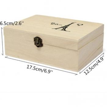 Natural Wood Jewelry Organizer with Lid