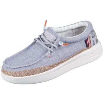 Fusion Schnürschuhe Damen Lily 12441 Leinen Hellblau