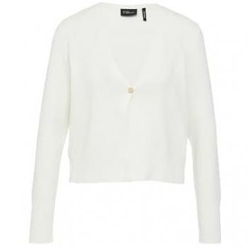 Regular Fit Damenstrickjacke in Offwhite – s.Oliver BLACK LABEL, Größe 40