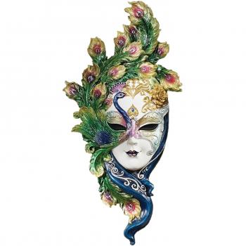 Full Color Polyresin Peacock Mask