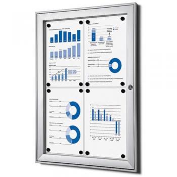 Quantore vitrinebord luxe 4x A4 zilver