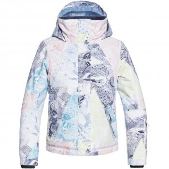 Mädchen-Roxy Jetty Winterjacke – Hellweiß/Alaska Bird, 10/M