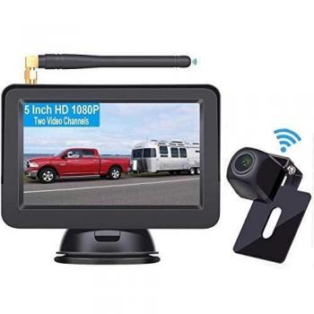 Dual‑Cam Yakola W9 Rückfahrkamera mit 12,7 cm Monitor und Funksender