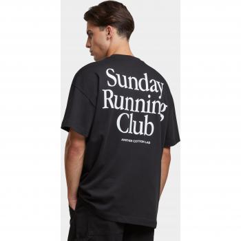 ANOTHER COTTON LAB Oversized T-Shirt Sonntag Laufclub in Schwarz, Größe XL