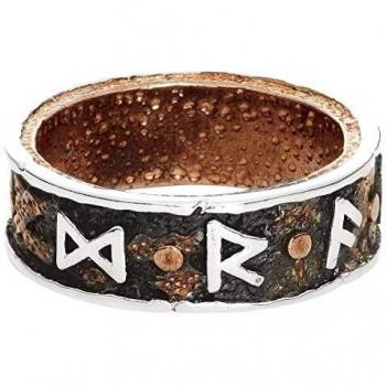 Draupnir Anillo Unisex XL de etNox Magic & Mystic, Bronce (Chapado en Plata)