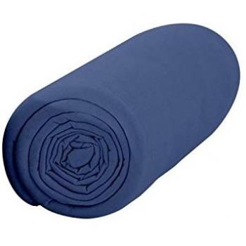 Jersey Cotton Indigo Drap Housse – 90 × 190 cm (Code 106020)