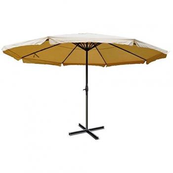 Meran Pro Parasol aluminium 5 m, volant crème