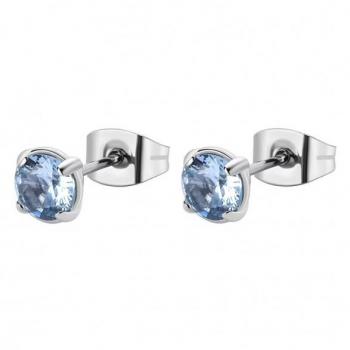 Boucles d'oreilles en acier inoxydable Brosway avec zircone bleue