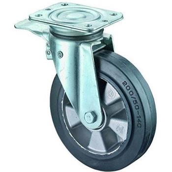 Roue lourde 160 mm double frein 300 kg