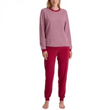 CALIDA Soft Dreams Frottee Pyjama für Damen, L, Rot