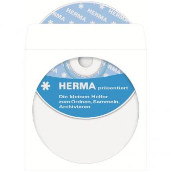 CD-DVD Hülle selbstkl. Papier weiss 124x124mm mit Sichtfenster 1000St