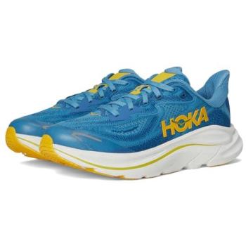 HOKA Kid's Clifton 10 Road Running Shoes in Alpine Blue/Foggy Night, Size 4Y