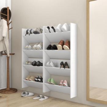 Armario Zapatero Blanco 4 Estantes 60x18x60 cm
